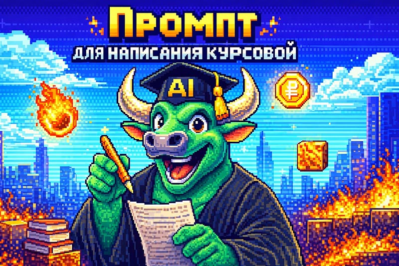 Промпт для написания курсовой в ChatGPT - структура, источники, примеры